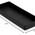 Organizador de escritorio de plástico rectangular Amazon Basics, media bandeja para accesorios, color negro