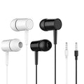 Earbuds Earphones with Microphone, 2 Packs Wired Headphones, Fits for iPad, iPhone, MP3, Kids, School Students (Black & White)