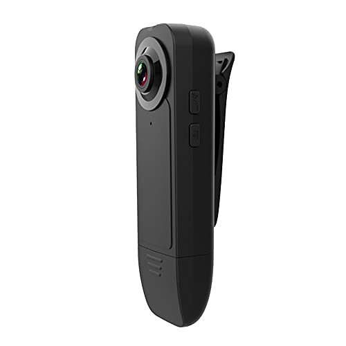 Docooler Mini caméra corporelle 1080P avec enregistreur vidéo à clip audio Caméra vidéo grand angle Batterie intégrée Vision nocturne Détection de mouvement pour la randonnée Équitation Course à pied Voyage