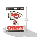 Rico Industries NFL Kansas City Chiefs Die Cut 3-Piece Triple Spirit Sticker Sheet, One Size, Primary