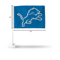 Bandera para auto estándar de doble cara de los Detroit Lions de la NFL de Rico Industries, 16" x 19", mástil resistente que se engancha al auto, camión o automóvil