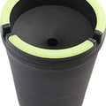 1 Piece- Ashtray - STUB Out Dark Cup with Neon Green Rim SELF EXTINGUISHING Cigarette Ashtray Butt Bucket Convenient Portable Car Ashtray (jumbo black, 1)