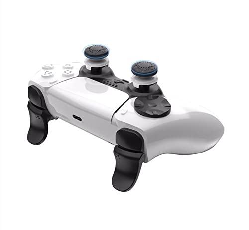 ASHATA 2Pcs Thumbstick Extender for, 3D Texture Thumb Grip Stick Joystick Thumbstick for 5 Controller (White)