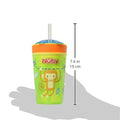 Bol à collation tout-en-un et gobelet à paille souple anti-déversement Nuby - 1 paquet Snack N' Sip multicolore - Contient : récipient à collation de 4,5 oz avec couvercle et gobelet à paille de 9 oz/270 ml (12 mois et plus)