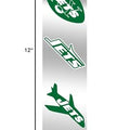 Rico Industries NFL New York Jets 3-Piece Retro Spirit Decals, 3 x 12-"