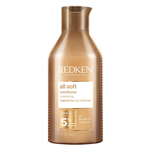 Redken All Soft Conditioner | For Dry, Brittle Hair | Moisturizes & Provides Intense Softness | With Argan Oil | 10.1 Fl Oz