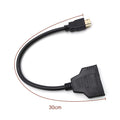 HDMI Splitter Cables Male 1080P to Dual HDMI Female 1 to 2 Way HDMI Splitter Adapter Cable for HDTV HD, LED, LCD, TV, Support Two TVs at The Same Time