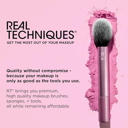 Real Techniques Makeupsaver Sponge + Brush Trio, Makeup Blending Sponge & Brushes For Liquid & Cream Formulations, Mimics Finger Application & Reduces Makeup Waste, Cruelty & Latex-Free 3 Piece Set