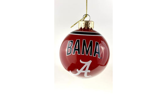 Boule de verre Alabama Crimson Tide – Édition limitée Boule de verre FOCO – Représentez la NCAA et montrez votre esprit d'équipe avec des décorations de vacances pour fans de football sous licence officielle