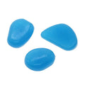 Piedras para peceras Oubest que brillan en azul o en la oscuridad para jardín, pecera, acuario, macetas, pasarelas para bonsáis, caminos de acceso, 100 unidades