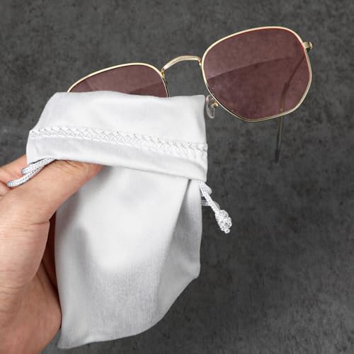 12 Pcs Microfiber Sunglasses Pouch 7.09 X 3.15inch Soft Sunglasses Pouch Glasses Sleeve Pouch Sunglasses Case Bag With Drawstring Gadgets Cleaning & Storage Pouch Cloth Glasses Case