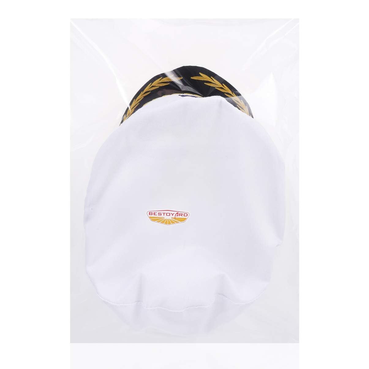 Captain Yacht Hat Cap Costume Hat Sailor Marine Admiral Hat for Halloween Costume Accessory, 8.6 x 6 x 2'' White