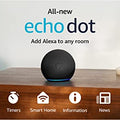 Amazon Echo Dot (newest model), With bigger vibrant sound, helpful routines and Alexa, Charcoal