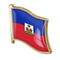 vmcoatdu Haiti Flag Pin Badge International Travel Brooch Metal Alloy Souvenir Pin for Hat Clothes Backpack (Haiti)