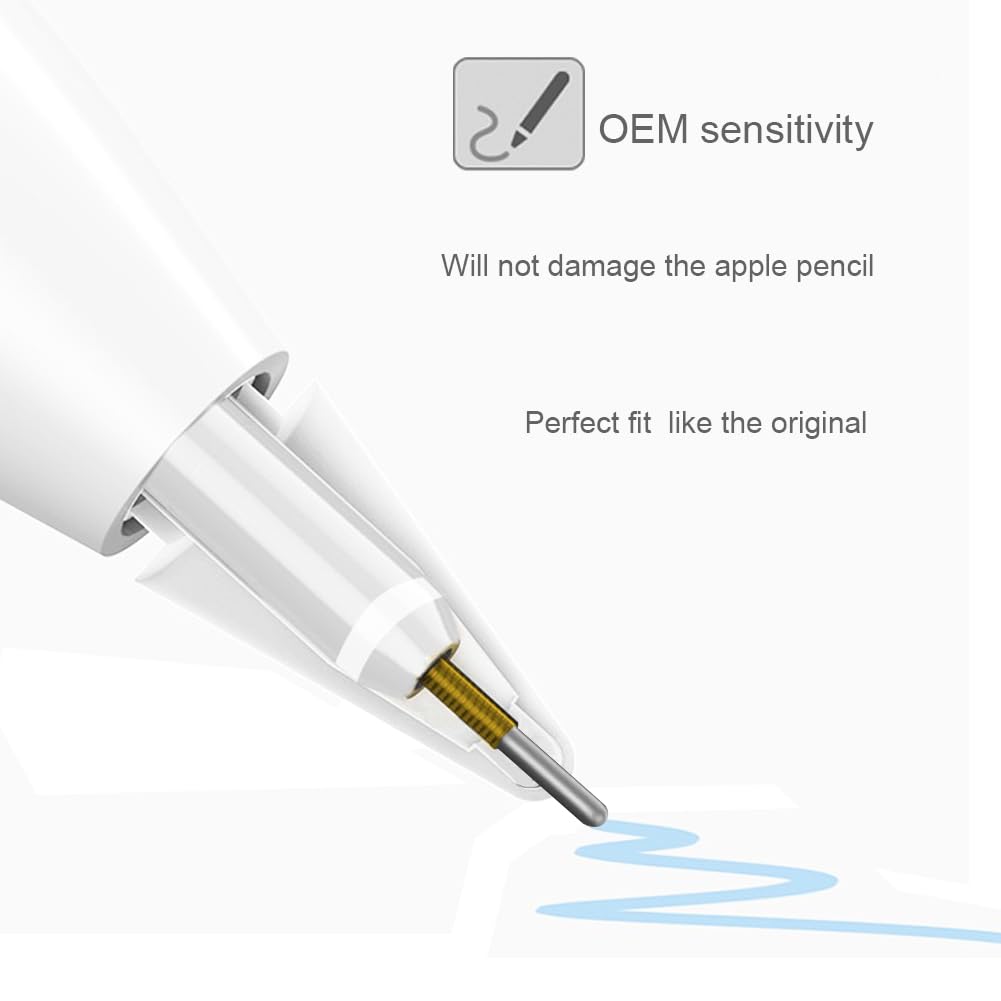 SIXFU Upgraded Tips for Apple Pencil, Mix Replacement Pencil Tips for Apple Pencil 2nd/ 1st Gen/USB-C/Pencil Pro Tips(6 PCS)