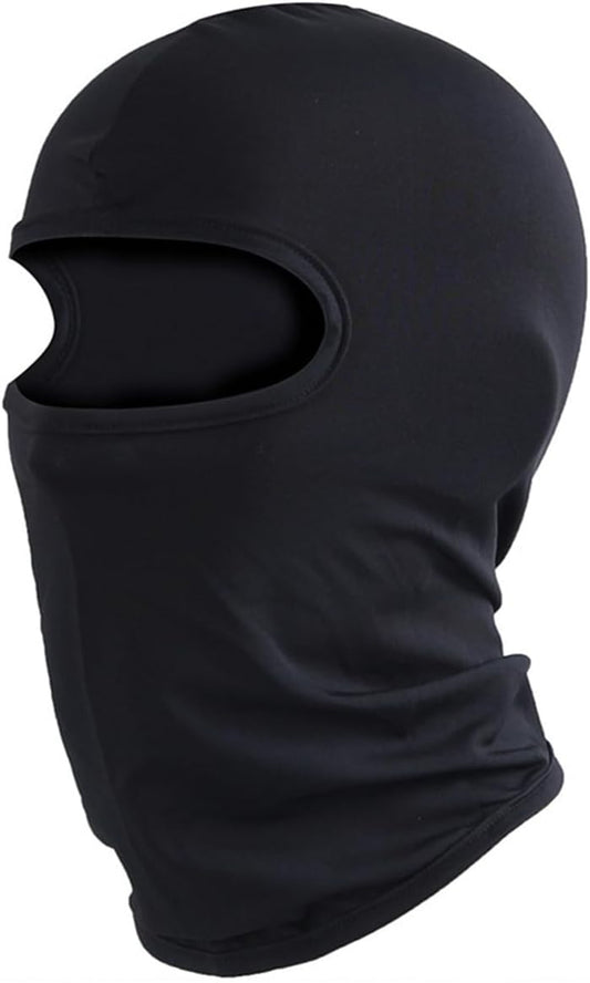 Cagoule Masque de ski Masque de tête Masque facial complet Coupe-vent Protection solaire UV Écharpe Hommes Femmes Sport de plein air Casquette de cyclisme (Noir)