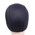 YANTAISIYU 2 Pcs/Lot Black Dome Cap Wig Caps Stretchy Wig Cap with Wide Elastic Band for Making Wig (Dome Cap M)