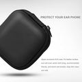 Estuche para auriculares Estuche para transporte de auriculares Estuche portátil de EVA para auriculares Bolsa de almacenamiento Organizador para auriculares, audífonos, auriculares, tarjeta de memoria SD, chips de cámara (negro)