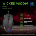 MKETech Electronics Wicked Widow (MKE 815) Wired Heavyweight Gaming Mouse with RGB Lighting and Claw Grip Shape