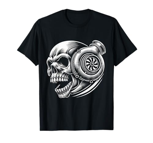 Turbocharger Skull Turbo Fast Race Car Boost Mechanic Tuning T-Shirt