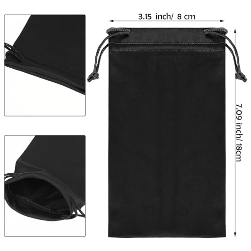 12 Pcs Microfiber Sunglasses Pouch 7.09 X 3.15inch Soft Sunglasses Pouch Glasses Sleeve Pouch Sunglasses Case Bag With Drawstring Gadgets Cleaning & Storage Pouch Cloth Glasses Case