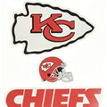 Rico Industries NFL Kansas City Chiefs Die Cut 3-Piece Triple Spirit Sticker Sheet, One Size, Primary