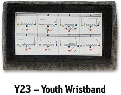 Pulsera interactiva Y23 - Pulseras de fútbol - Pulsera de entrenador - Pulsera de QB - Pulseras de juego de fútbol - Pulsera de libro de jugadas (gris, paquete de 8)