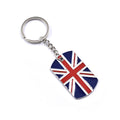 Porte-clés NISCAYA Drapeau du Royaume-Uni Porte-clés de voiture en métal Pendentif Porte-clés Union Jack Drapeau britannique GB Drapeau du Royaume-Uni Porte-clés Souvenir de voyage Bijoux, Bleu, M