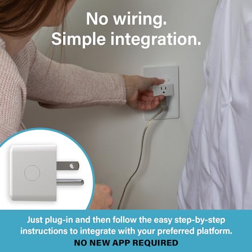 Legrand Radiant® Wi-Fi Matter Smart Plug Matter Hub Required 15A, Easy Setup, Enhanced Compatibility with Apple HomeKit, Google Home, Alexa & SmartThings, Easy Wi-Fi Connectivity w/Matter (1 Pack)