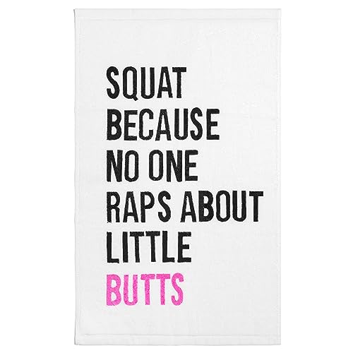 Sand Everywhere - "Squat, Because Nobody Raps About Little Butts' Gym Towel - Funny Sayings - Perfect Gym Lover's Gift