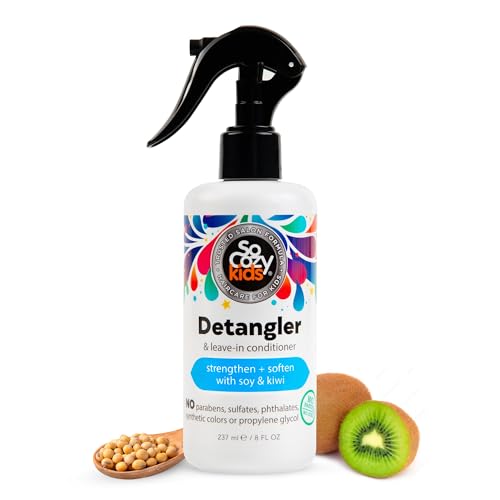 So Cozy Detangler & Leave In Conditioner Spray (8 Fl Oz) Hair Detangler Spray for Kids, Paraben-Free Leave In Hair Conditioner & Detangling Spray for Frizzy Hair, Keratin, Soy Protein & Kiwi Extract