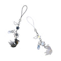 2Pack Anime Cell Phone Straps Keychain Goj Geto Figure Y2k Pendant Phone Chain Beaded Fish Charm Lanyard for Phone Bag Keychain Pendants Decor (Fish)