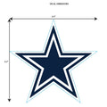 NFL Siskiyou Sports Fan Shop Dallas Cowboys Auto Decal 8 inch sheet Team Color