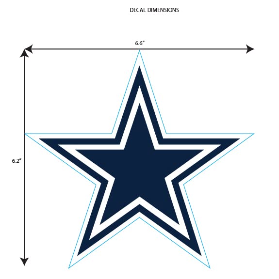 NFL Siskiyou Sports Fan Shop Dallas Cowboys Auto Decal 8 inch sheet Team Color