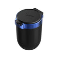 Car Ashtray with Lid, Detachable Stainless Steel Smokeless Ash Tray with LED Blue Light - Perfect for Outdoor Trave (Blue)