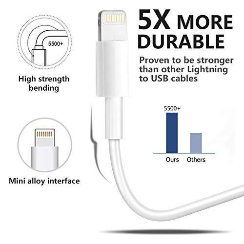 4Pack [Apple MFi Certified] Charger Lightning to USB Charging Cable 6FT Cord Compatible iPhone 14/13/12/11 Pro/11/XS MAX/XR/8/7/6s Plus,iPad Pro/Air/Mini,iPod Touch