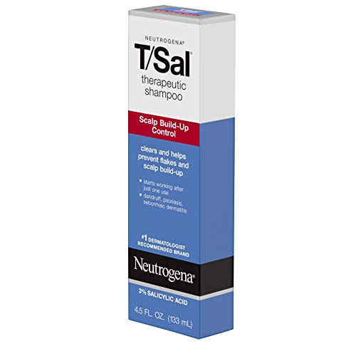 Neutrogena T/Sal Therapeutic Shampoo for Scalp Build-Up Control with Salicylic Acid, Scalp Treatment for Dandruff, Scalp Psoriasis & Seborrheic Dermatitis Relief, 4.5 fl. oz