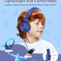 Cowyawn Kids Headphones, Toddler Headphones with Safe Volume Limiter 94dB, Wired School Headphones for Kid, 3.5mm Adjustable On-Ear Headphones for Boys/Girls/Children/Teens/iPad/Computer, Dark Blue