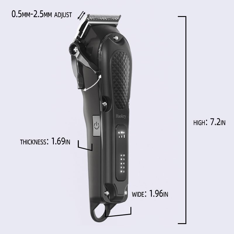 Haokry Hair Clippers for Men Professional - Cordless&Corded Barber Clippers for Hair Cutting & Grooming Rechargeable Beard Trimmer