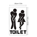 Jiuhong Décoration murale de porte de toilette avec images amusantes, accessoires de porte amovibles en vinyle, autocollant mural, toilettes, salle de bain, panneau WC pour salle de bain, salon (L 30 x 20 cm)