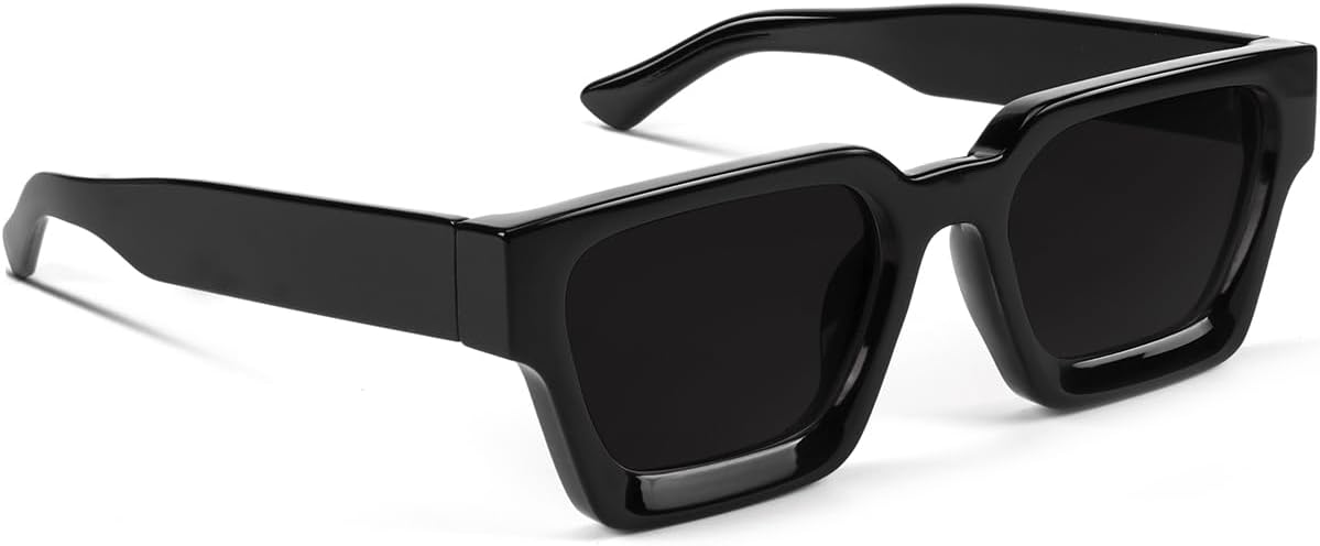 Gafas de sol cuadradas de moda para hombres y mujeres, gafas de sol rectangulares gruesas a la moda, gafas de protección UV, estilo de diseñador