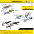 Escobillas limpiaparabrisas 2 en 1 Rain-X 5079281-2 Latitude, limpiaparabrisas de 26 pulgadas (paquete de 1), escobillas limpiaparabrisas de repuesto para automóviles con fórmula repelente al agua patentada Rain-X