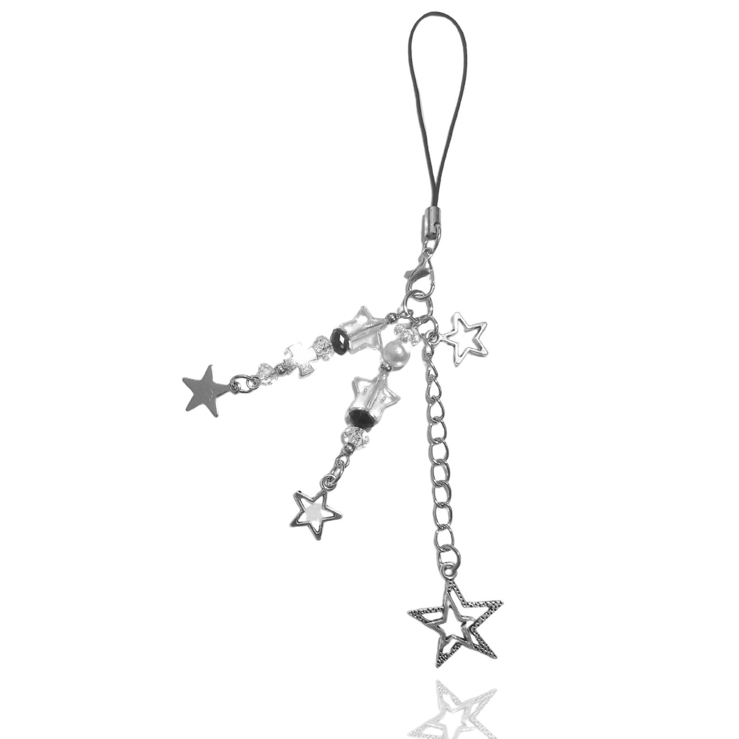 Meefisher Lindo colgante de estrella para teléfono, accesorio estético, cordón para bolso, cartera, mochila, billetera, colgantes decorativos (estilo 5, estrella)