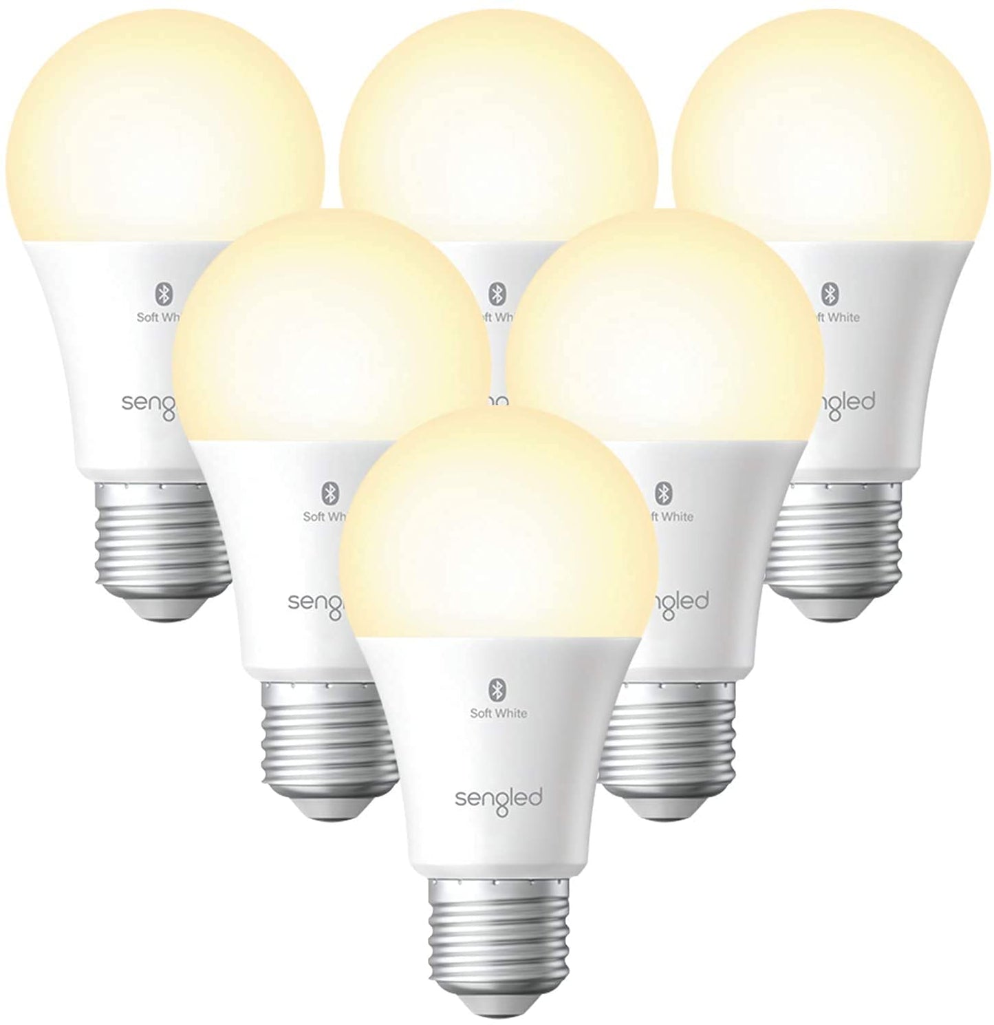 Ampoules intelligentes Sengled, Bluetooth Mesh, ampoules fonctionnant uniquement avec Alexa, LED à intensité variable E26 A19, équivalent 60 W, blanc doux 800 lm, IRC élevé, luminosité, lot de 6