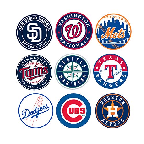 Baseball Team Fans Logo Stickers Major League Baseball All 30 Teams Collection Waterproof Vinyl Sticker Include Twins and Brewers for Hydro Flasks Laptops Water Bottle Skateboard 30 Pack