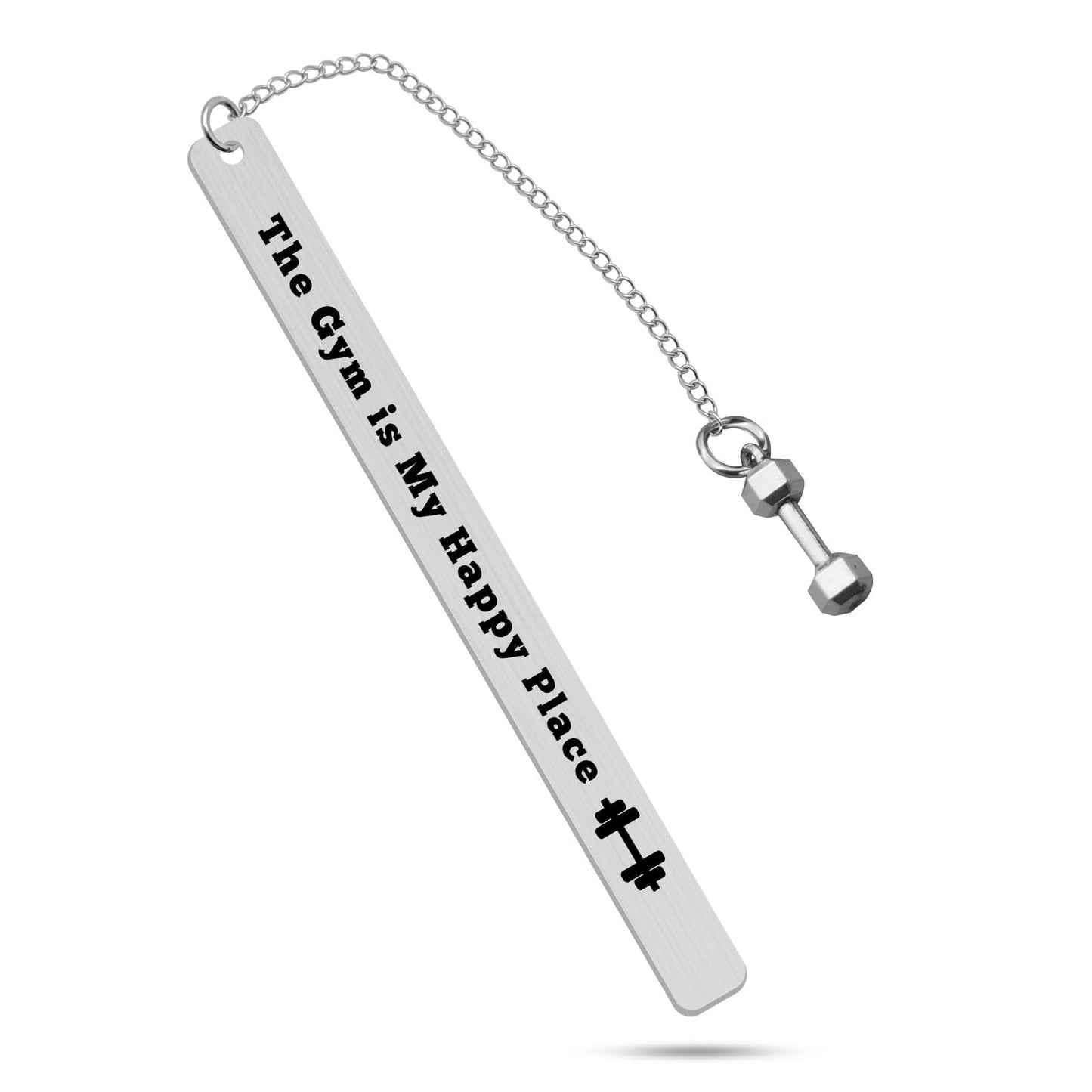 Dumbbell Bookmarks Workout Bookmarks Funny Gym Workout Jewelry Fitness Trainer Bookmarks Gifts for Women Men Bodybuilding Jewelry The Gym is My Happy Place/Believe Inspirational Fitness Gifts