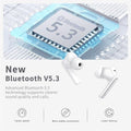 Wireless Earbuds, Bluetooth 5.3 Headphones in Ear with 4 ENC Noise Cancelling Mic, HiFi Stereo Deep Bass Wireless Earphones 40H Playtime, in-Ear Earbud Bluetooth Dual LED Display IP7 Waterproof, White