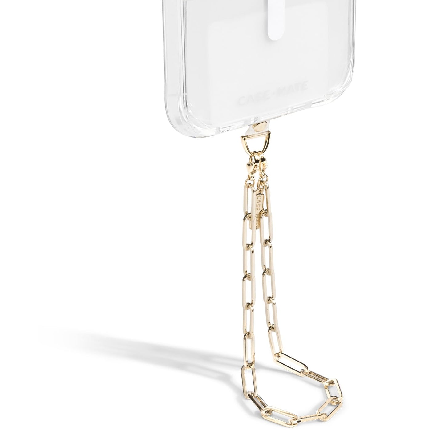 Case-Mate Phone Charm with Gold Metal Chain | Detachable Anti Theft Phone Strap | Hands-Free iPhone Wrist Strap for Women | Phone Chain Wristlet - Fits Apple, Samsung, Google Pixel & More | Gold