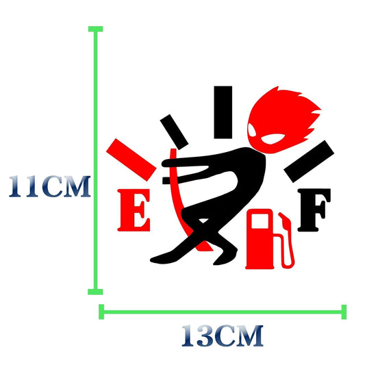 Pegatinas divertidas para coche, calcomanía de alto consumo de combustible, niño enojado ajustando el indicador de combustible, calcomanías de indicador de combustible vacío para coches, furgonetas, camiones, calcomanías para coches para mujeres y hombres