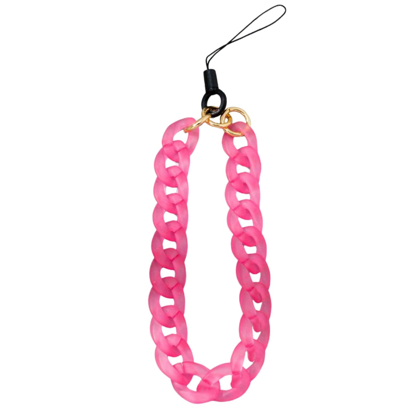 Correa de muñeca para teléfono, accesorios estéticos para teléfono celular, lindo cordón de cadena para bolso, mochila, llavero, cámara, colgantes decorativos (rosa)